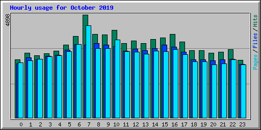 Hourly usage for October 2019