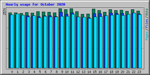 Hourly usage for October 2020