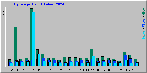 Hourly usage for October 2024