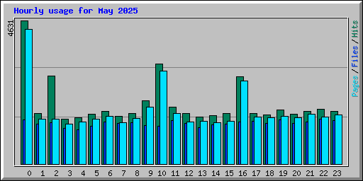 Hourly usage for May 2025