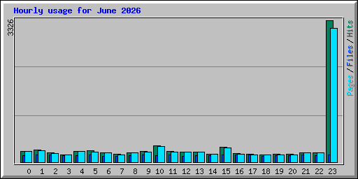 Hourly usage for June 2026